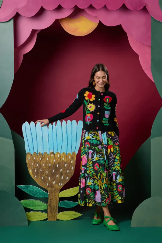 Whimsical Blooms Midi Skirt made by gorman