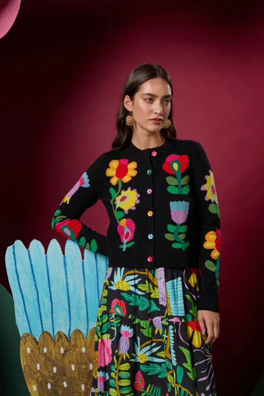 Whimsical Blooms Cardigan made by gorman