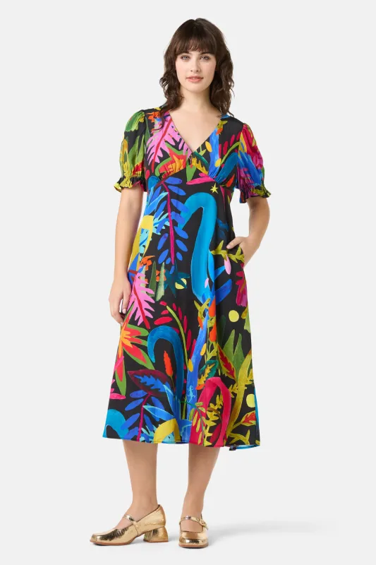 Night Garden Midi Dress made by gorman
