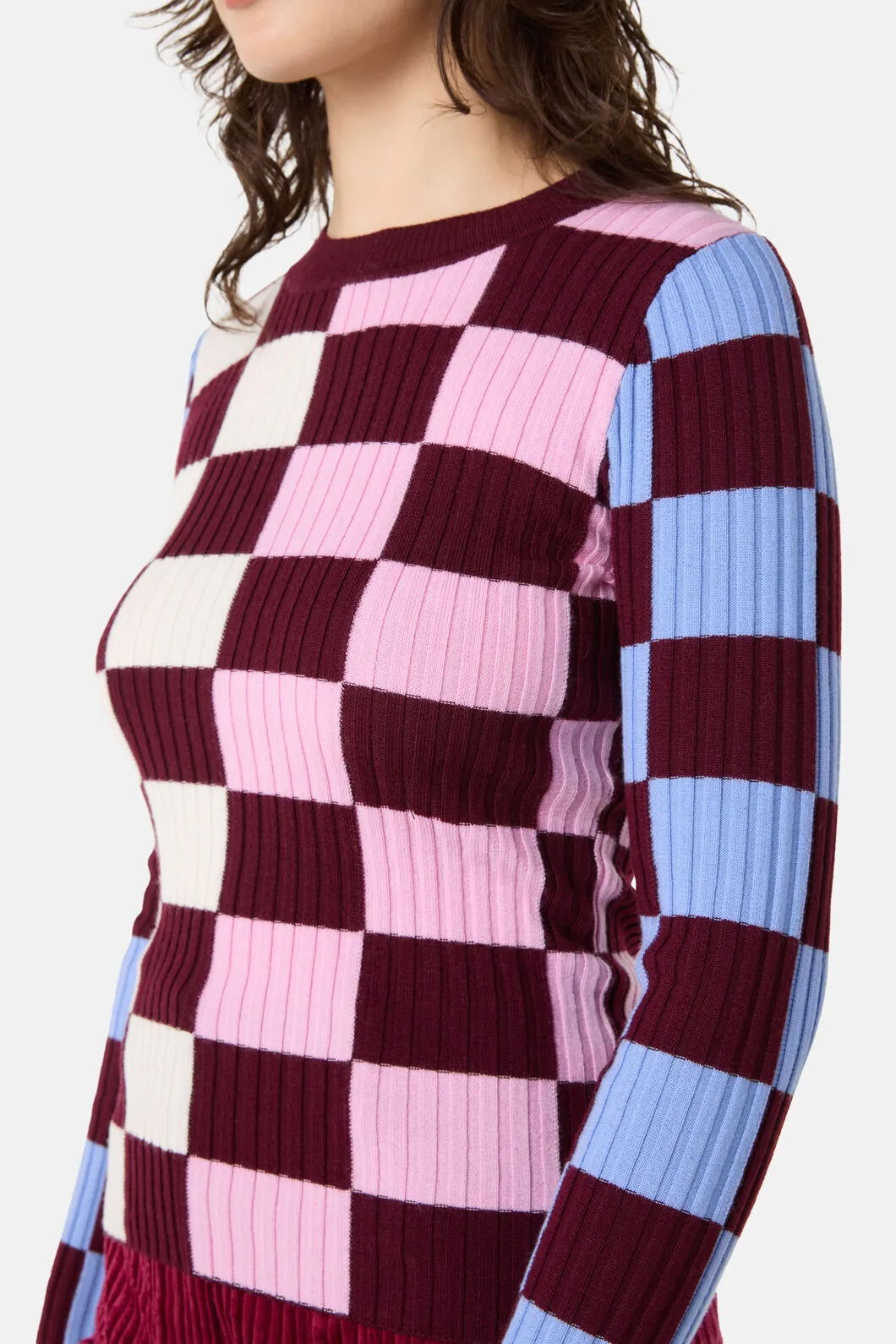 Check Merino Knit Top sold by gorman product image thumbnail 5