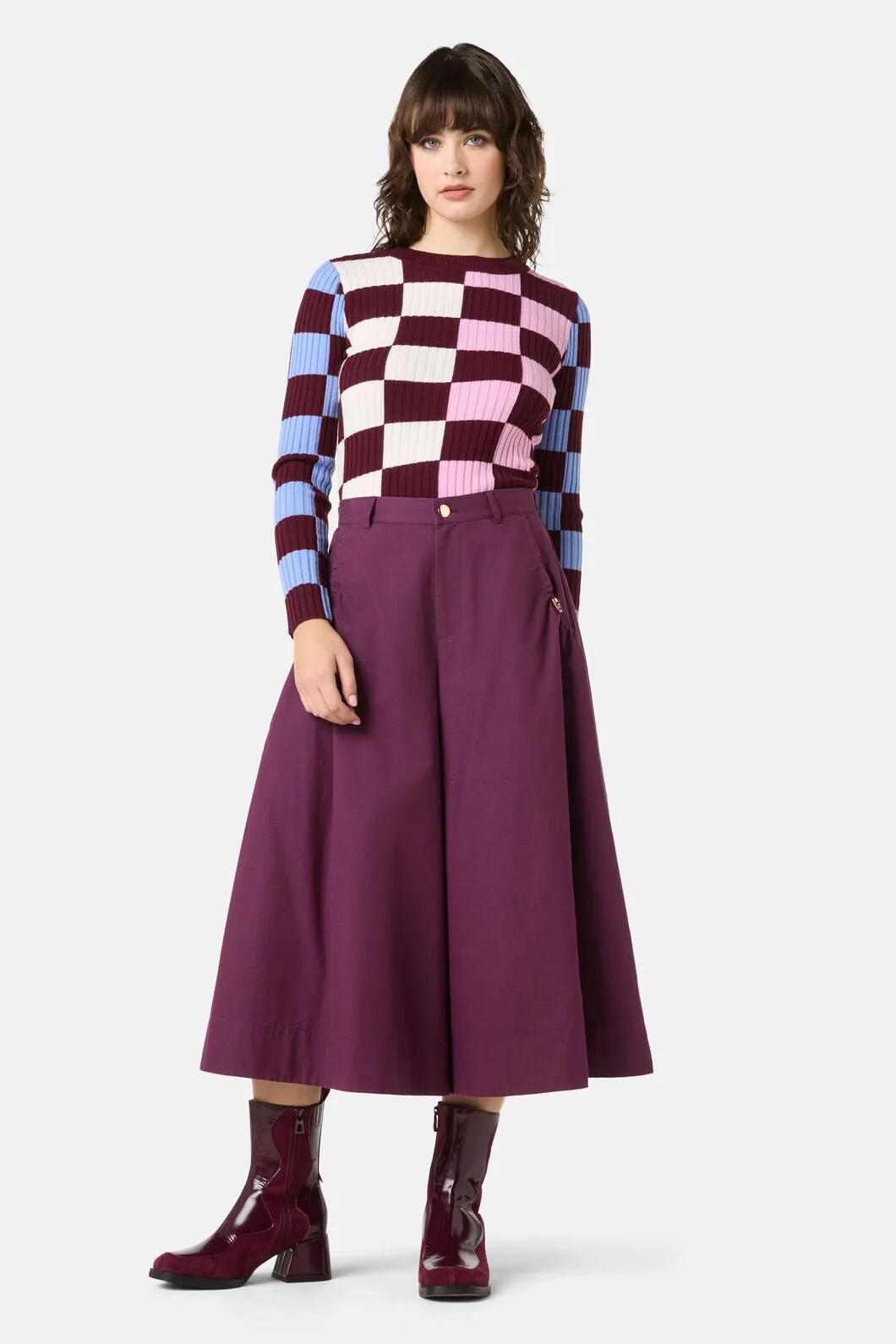 Check Merino Knit Top sold by gorman product image thumbnail 2