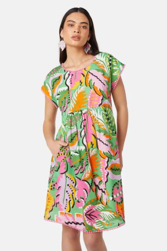 Tropical Leaves Bungalow Dress sold by gorman