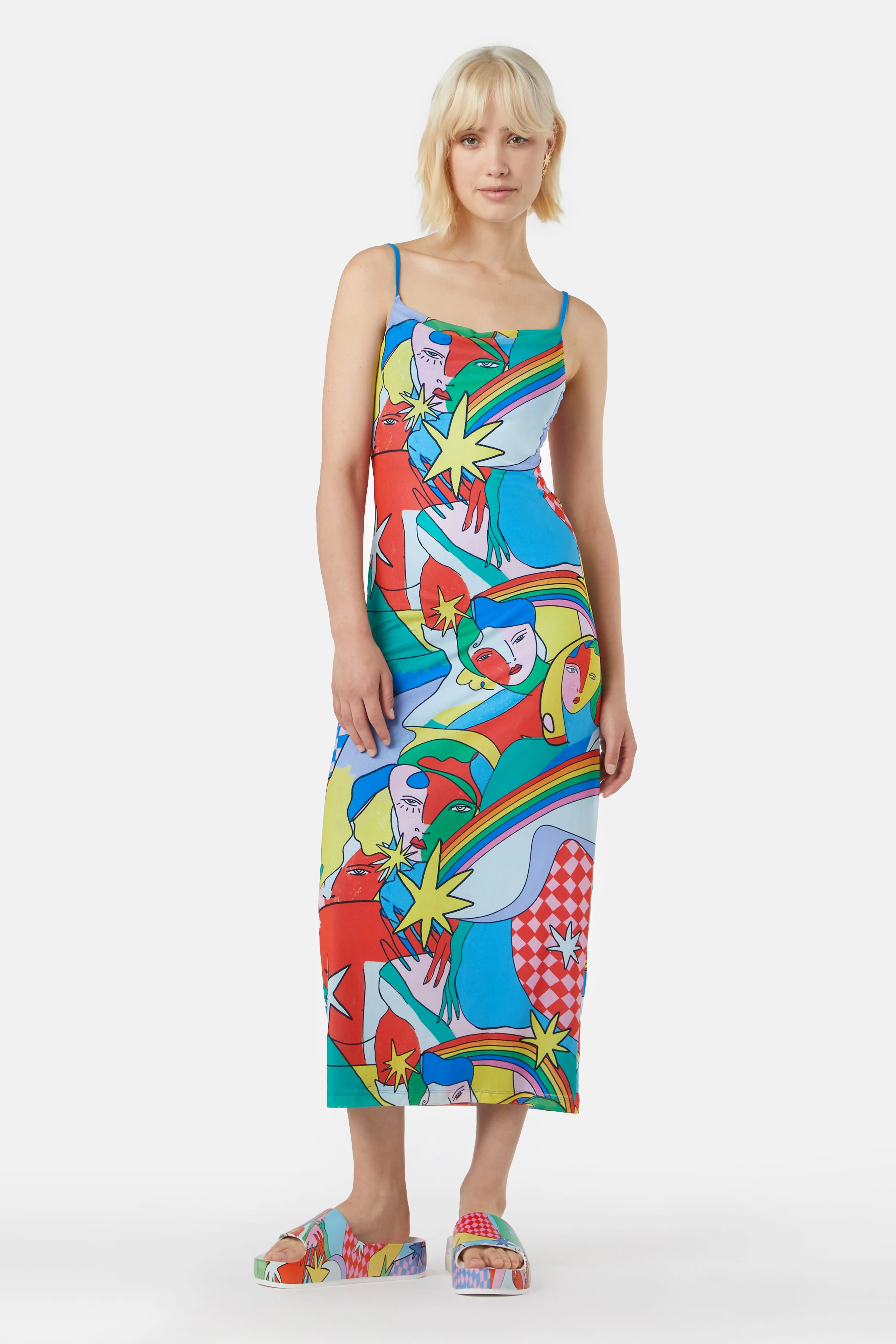 Collage Ladies Mesh Dress | Parallel