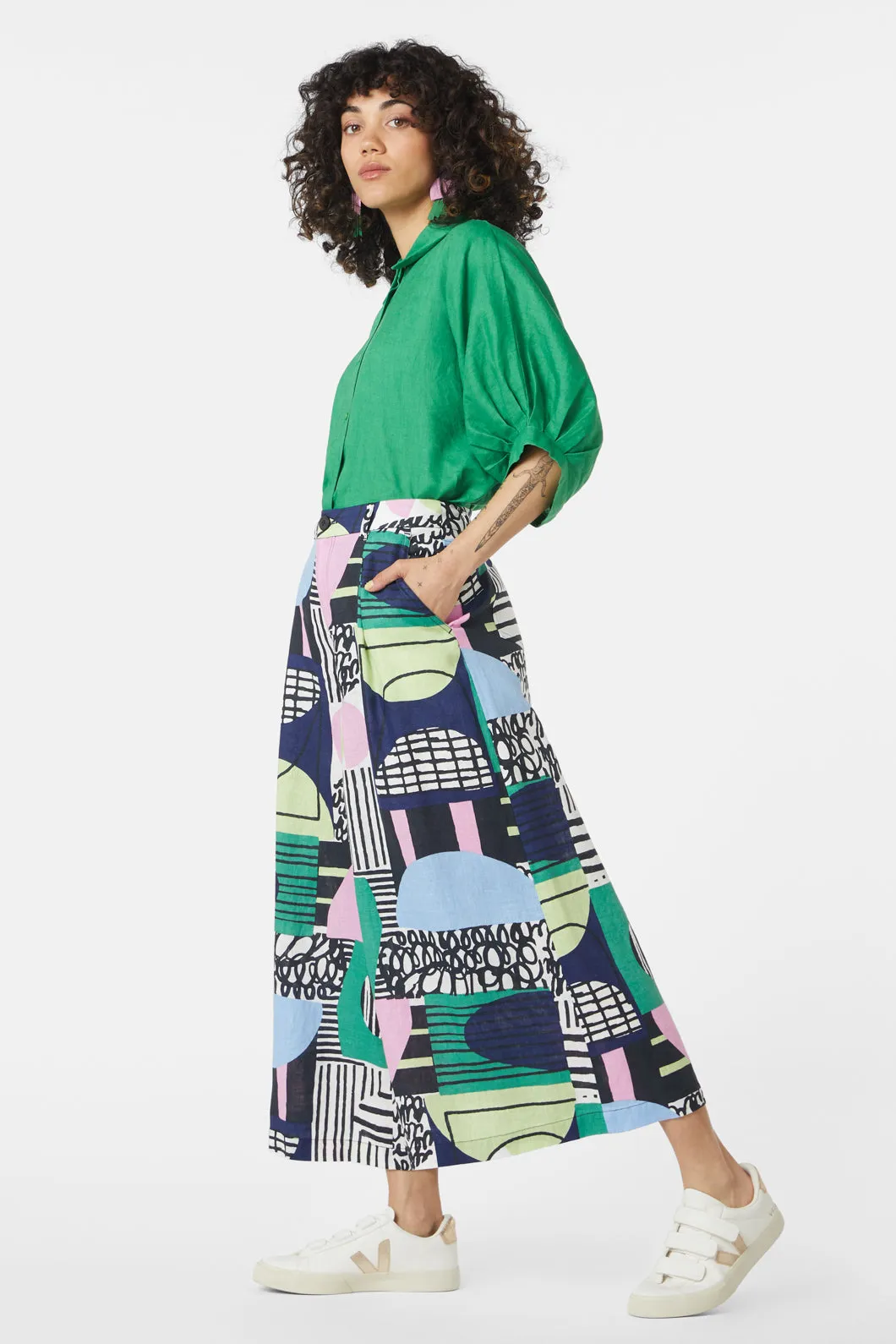 Maxi Hoops Linen Culotte sold by gorman