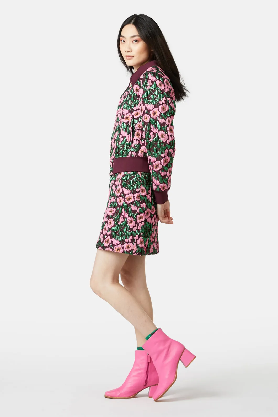 Wild Roses Jacquard Bomber Jacket | Parallel