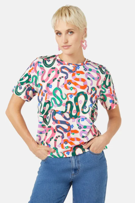 Flower Snake Tee sold by gorman