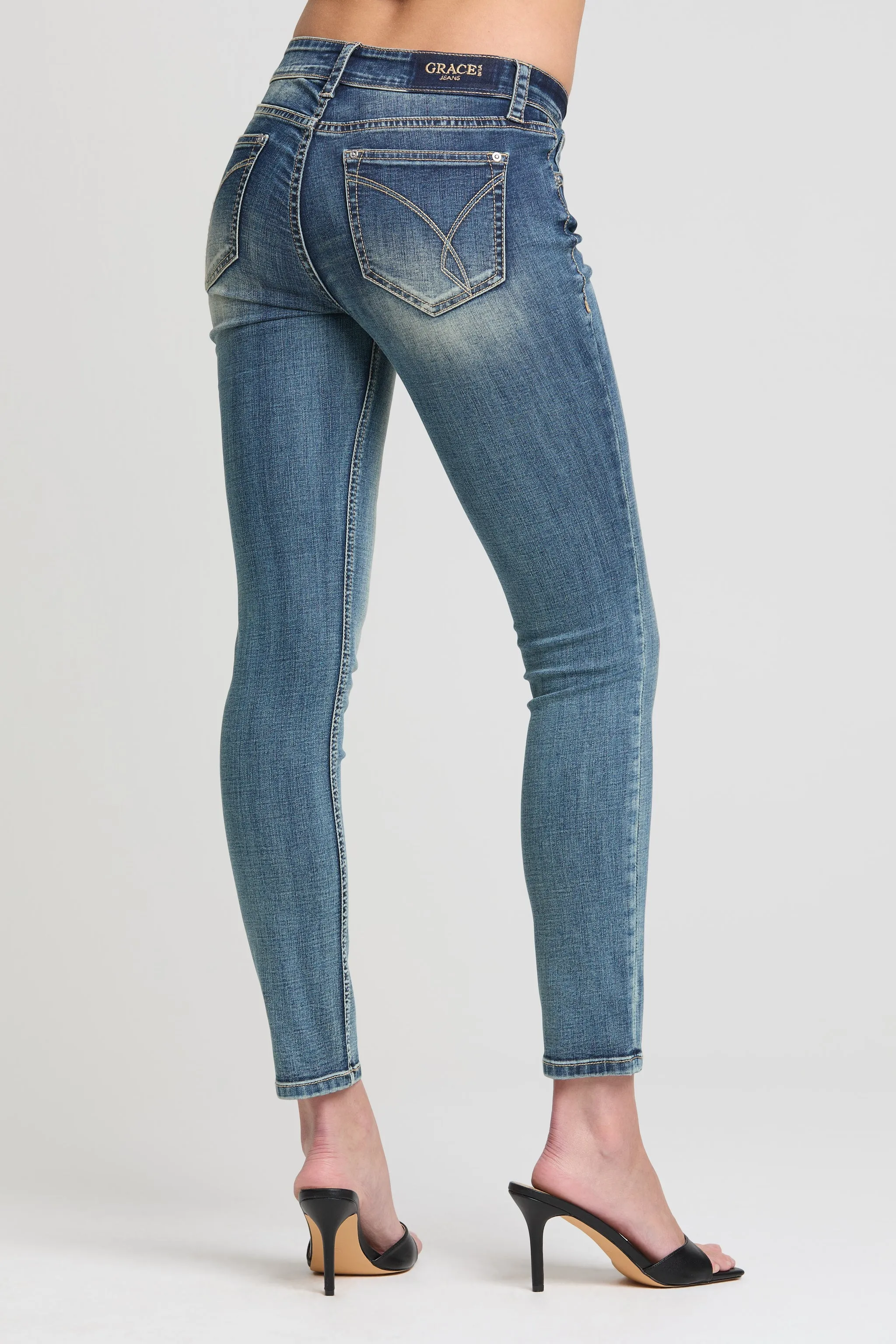 Subtle Stitch Skinny Jeans sold by Grace in LA