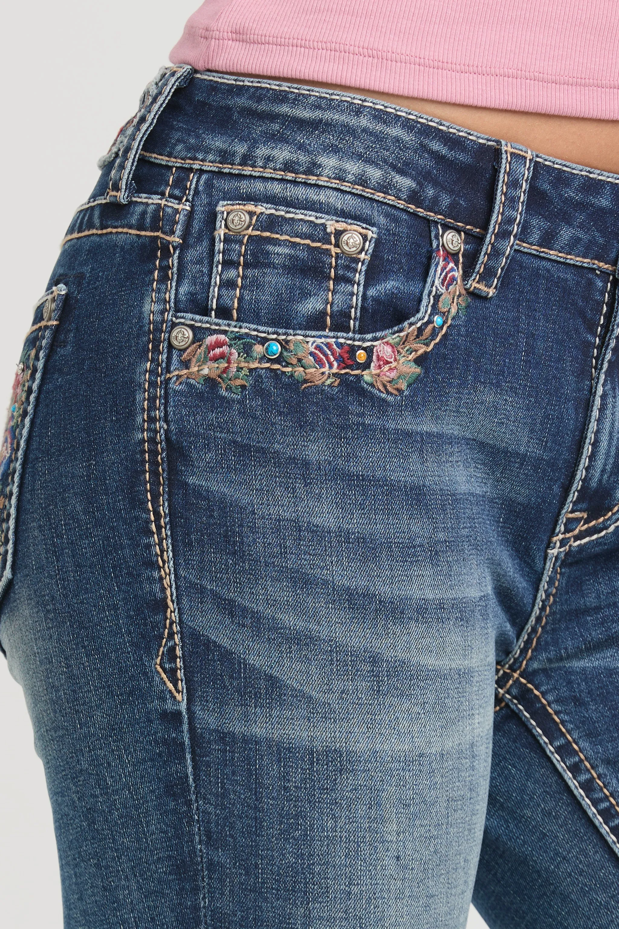 Butterfly Embroidery Bootcut Jeans sold by Grace in LA product image thumbnail 5