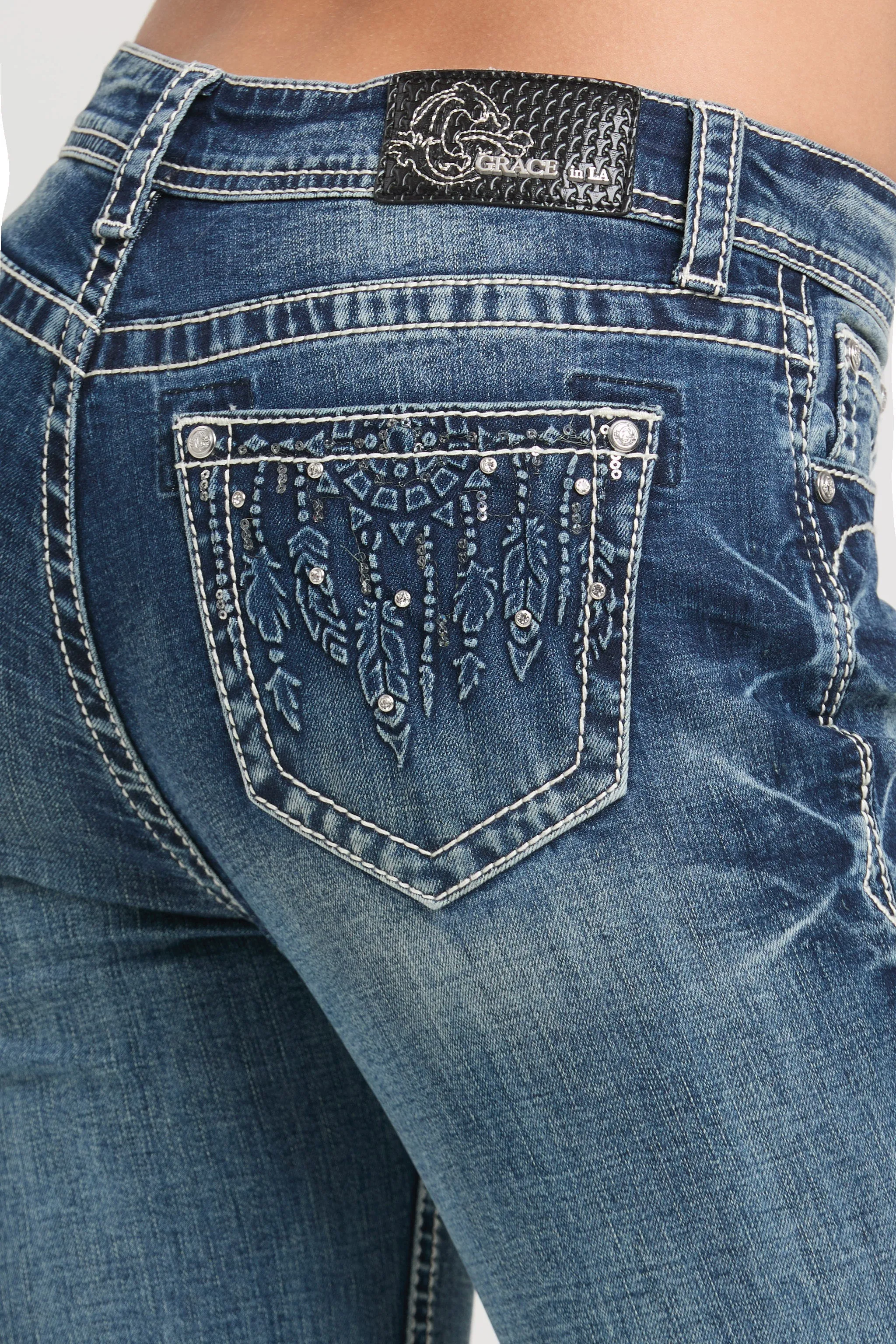 Dream Catcher Bootcut Jeans sold by Grace in LA product image thumbnail 2