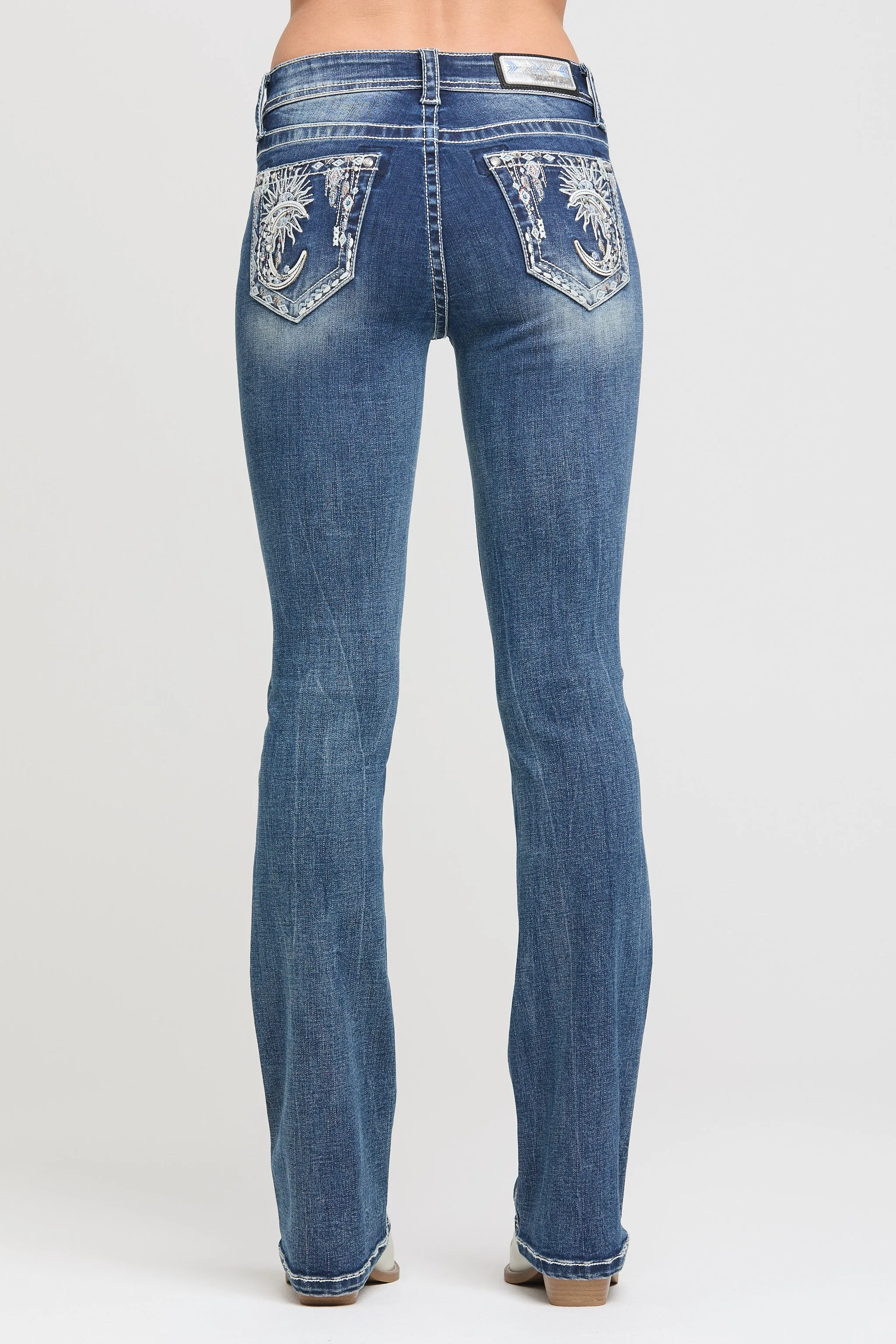 Sun & Moon Embroidery Bootcut Jeans sold by Grace in LA product image thumbnail 3