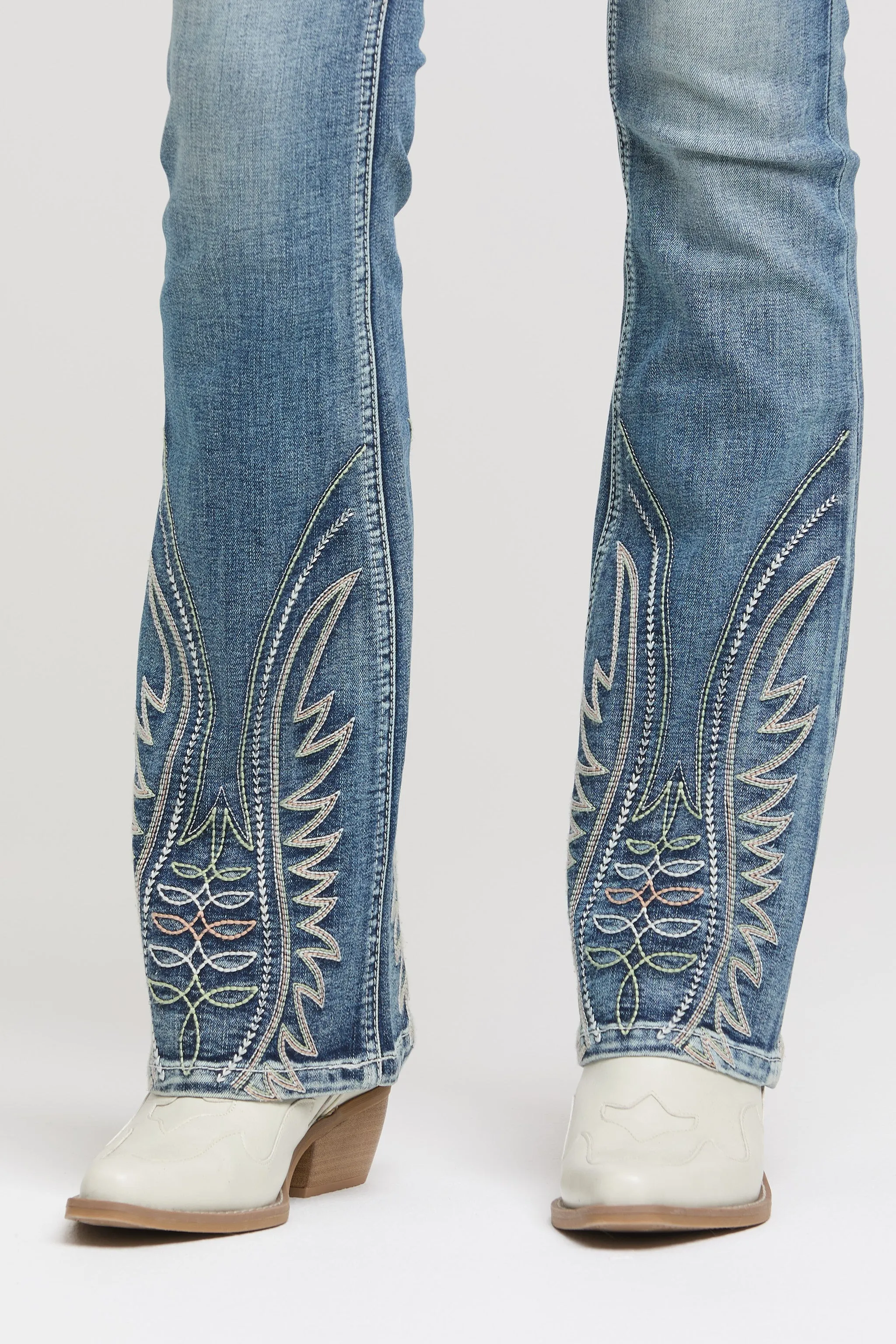 Toe Bug Embroidery Flare Jeans sold by Grace in LA product image thumbnail 4
