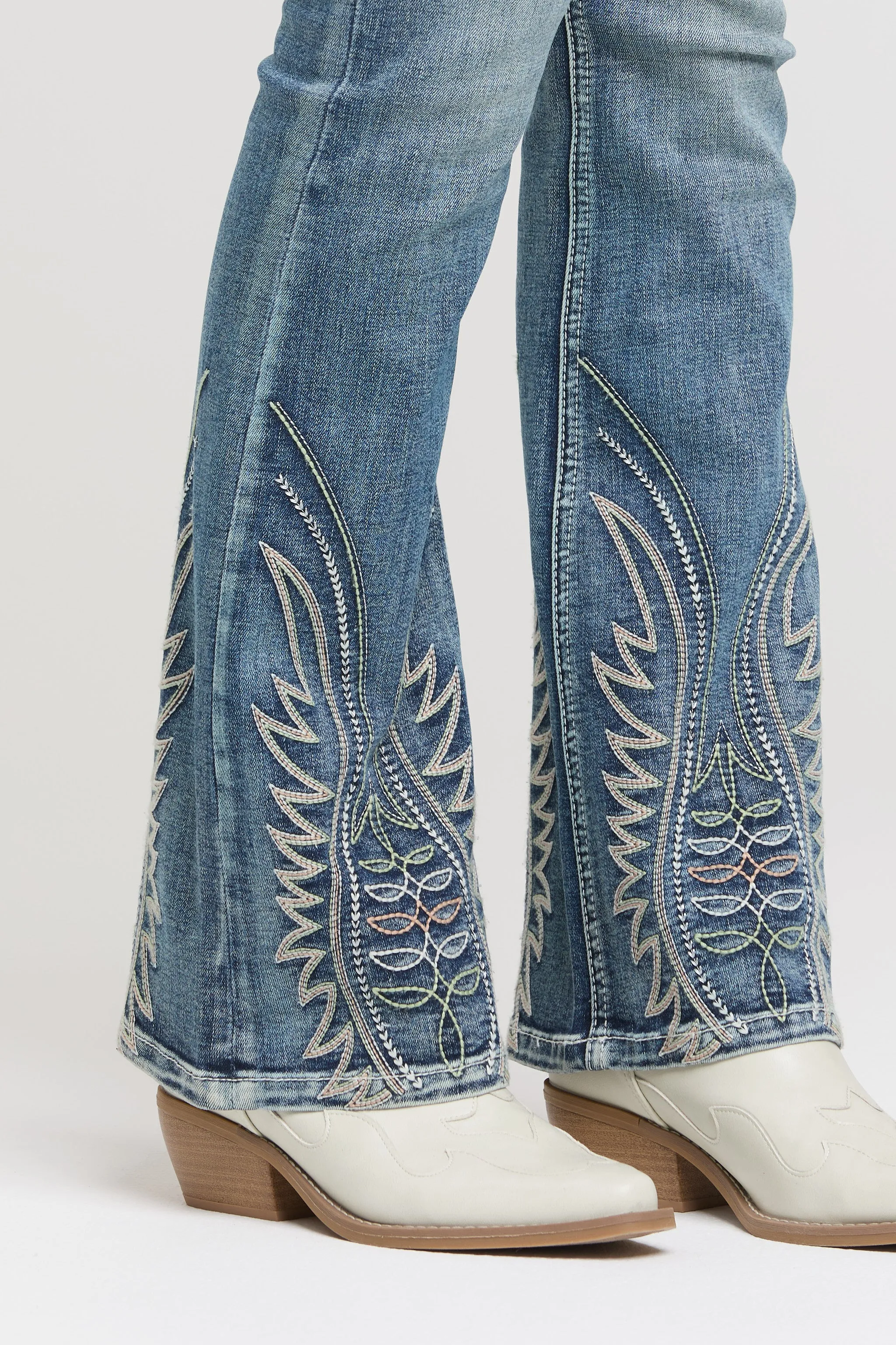 Toe Bug Embroidery Flare Jeans sold by Grace in LA product image thumbnail 5