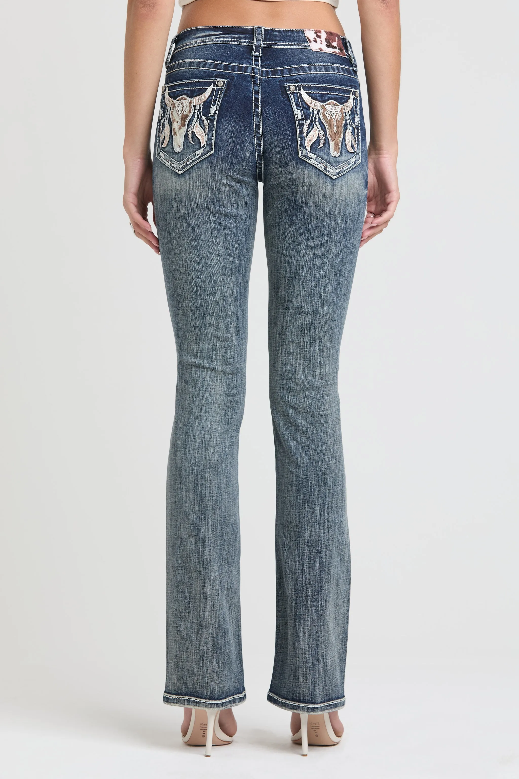 Cowhide Steer Head Bootcut Jeans sold by Grace in LA product image thumbnail 4