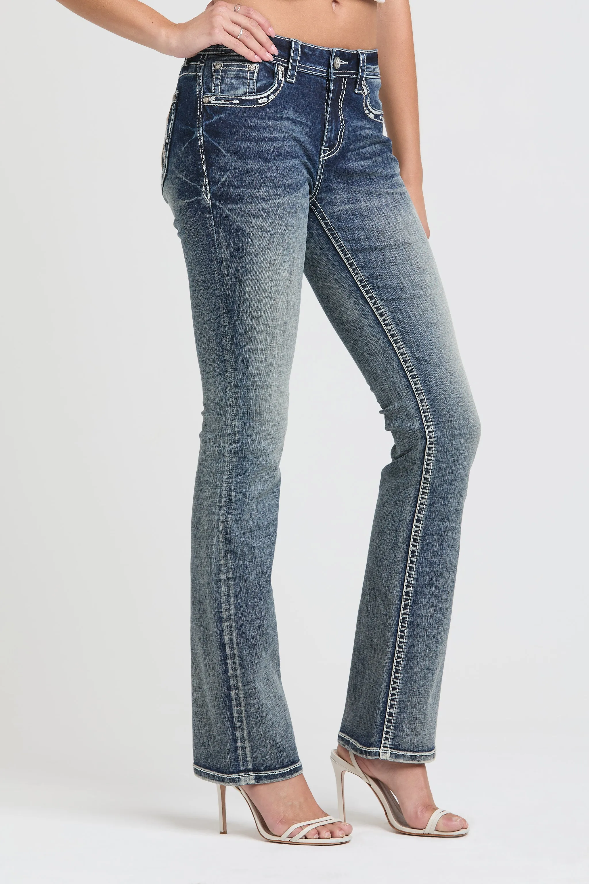 Cowhide Steer Head Bootcut Jeans sold by Grace in LA product image thumbnail 5