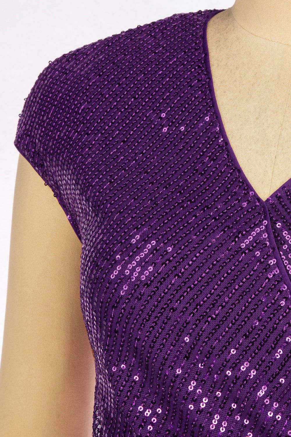 GK Women Sequined Party Tops Cap Sleeve Surplice V-Neck Wrap Hem Ruched Tops sold by Grace Karin product image thumbnail 8