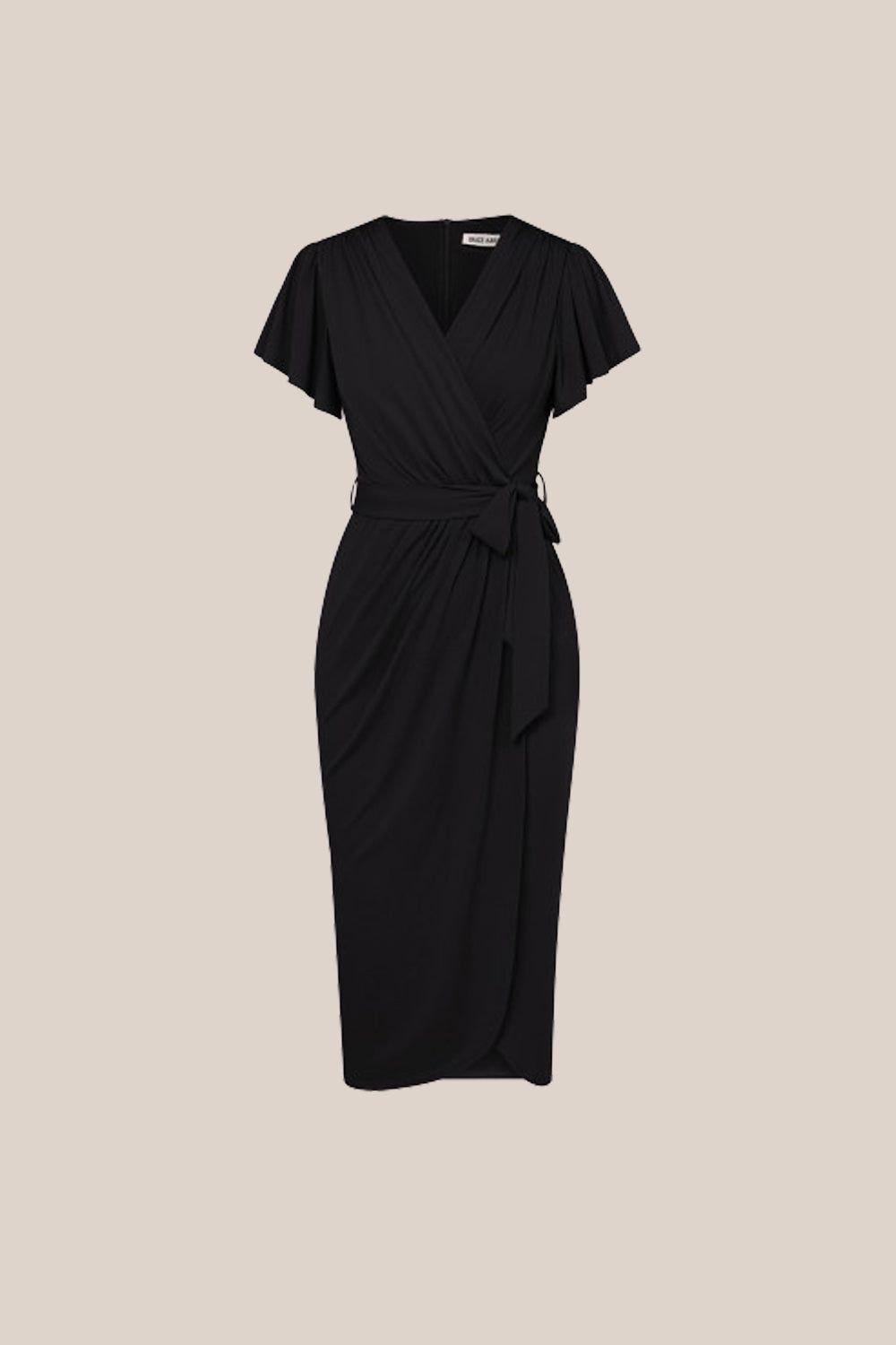 GK Women Ruched Party Dress Short Sleeve V-Neck Wrap Hem Bodycon Midi Dress sold by Grace Karin product image thumbnail 2