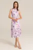 Sleeveless Cowl Neck Hollowed-out Back Dress - Purple sold by Grace Karin
