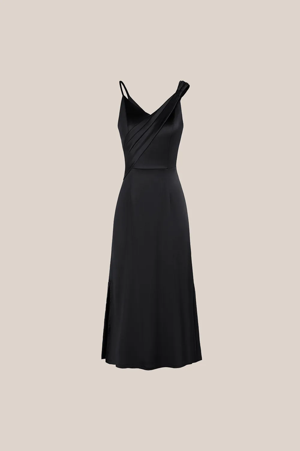 Satin Side Slit Asymmetric Straps Dress sold by Grace Karin product image thumbnail 5