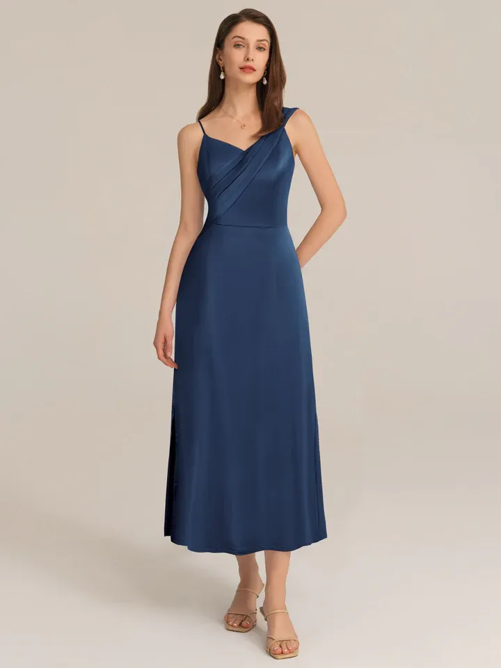 Satin Side Slit Asymmetric Straps Dress sold by Grace Karin product image thumbnail 3