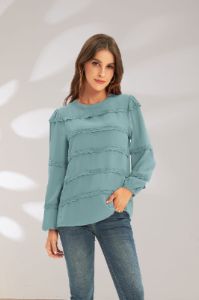 GRACE KARIN Lace Decorated Tiered Puffed Blouse sold by Grace Karin