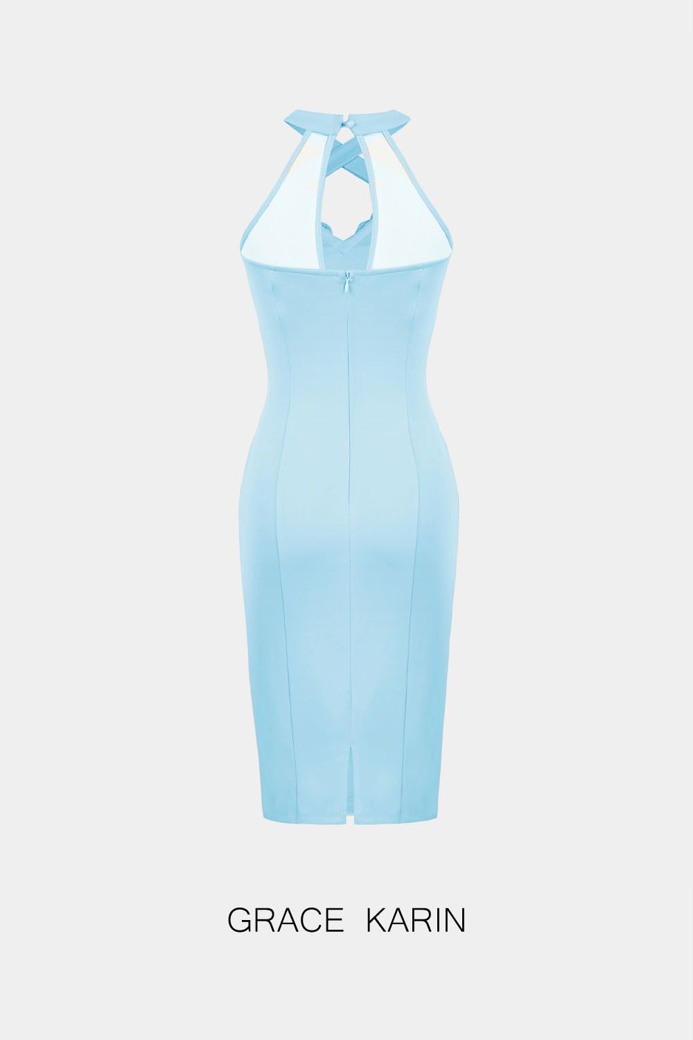 【$19.99 Flash Sale!】GRACE KAEIN Lace Patchwork Back Slit Bodycon Party Dress sold by Grace Karin product image thumbnail 4