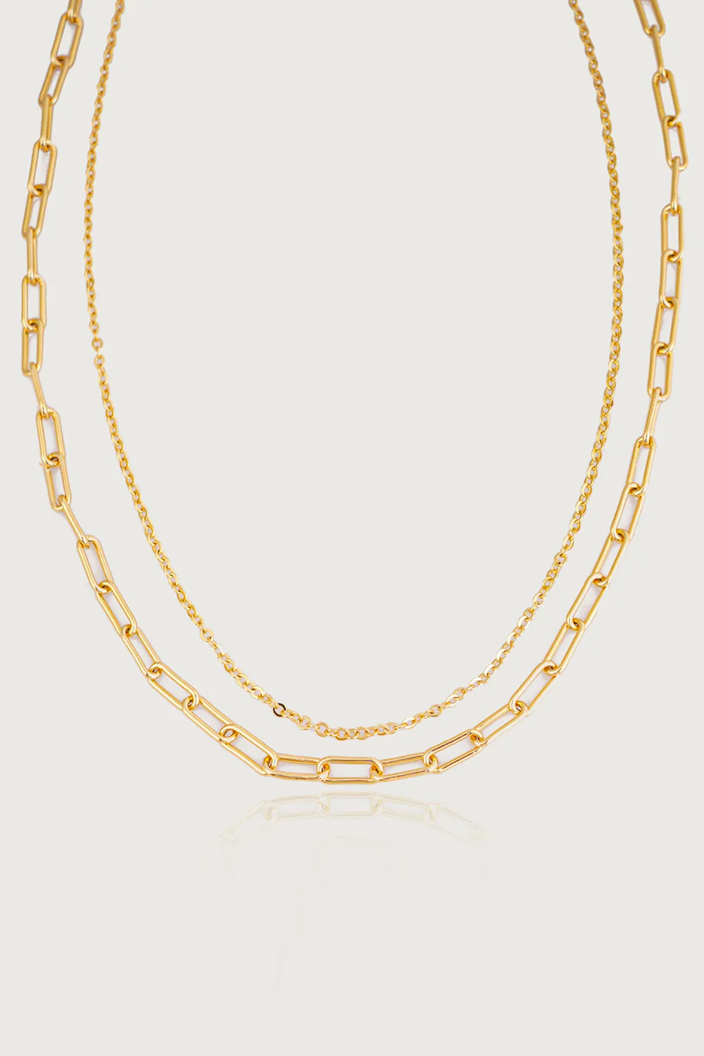 Stackable Style Double Chain Necklace sold by Grace Karin product image thumbnail 2