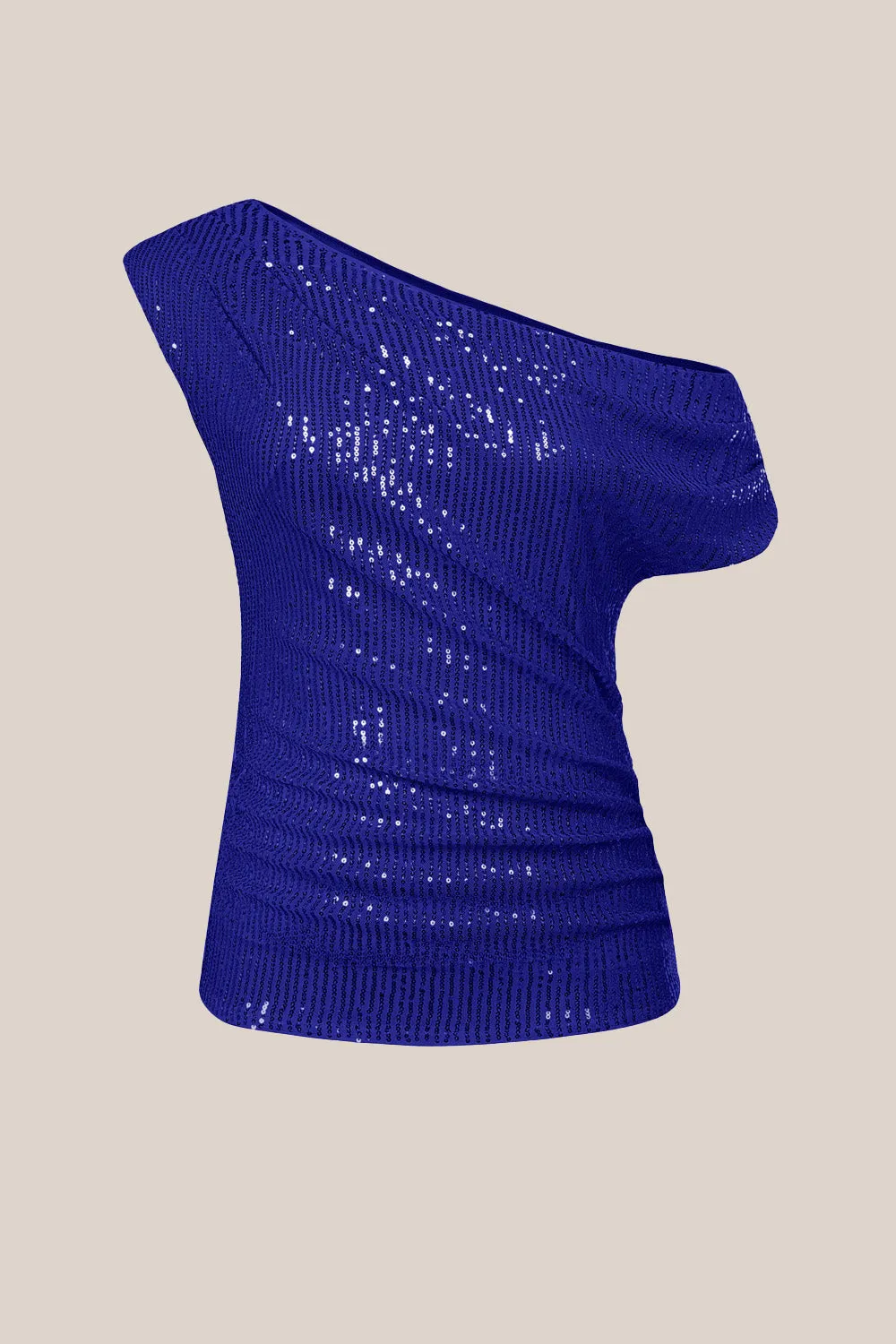 GK Women Sequined Party Tops Asymmetric One-Shoulder Ruched Pullover Tops sold by Grace Karin product image thumbnail 3