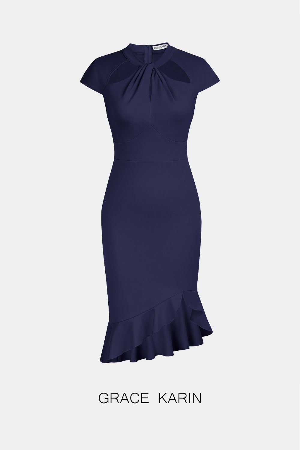 【$19.99 Flash Sale!】GRACE KARIN Irregular Mermaid Hem Hollowed-out Bodycon Dress sold by Grace Karin product image thumbnail 4