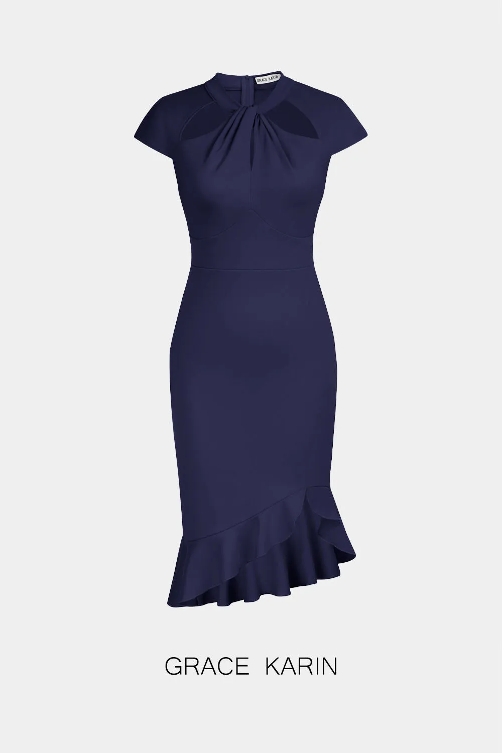 GRACE KARIN Irregular Mermaid Hem Hollowed-out Bodycon Dress sold by Grace Karin product image thumbnail 4