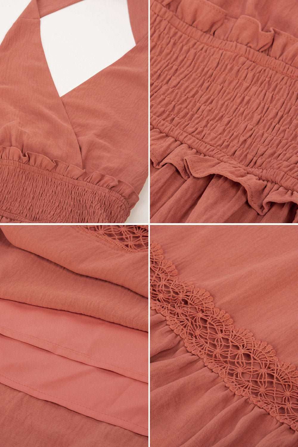 GRACE KARIN Backless Halter Surplice Tiered A-Line Dress sold by Grace Karin product image thumbnail 7