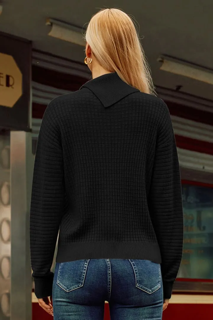 Casual Turtleneck Pullover Waffle Knit Long Sleeve Sweaters Tops sold by Grace Karin product image thumbnail 3