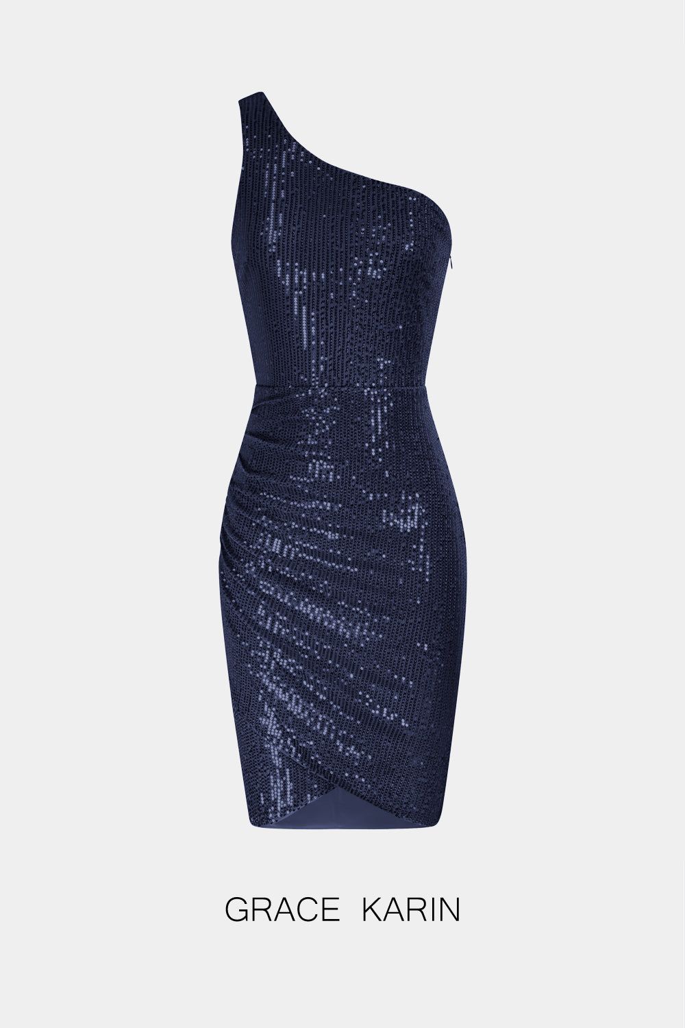 GRACE KARIN Asymmetric One Shoulder Sequined Party Dress sold by Grace Karin product image thumbnail 4