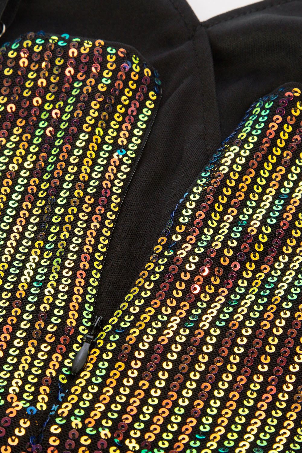 GRACE KARIN Women Sequined Party Dress Ruched Wrap Hem V-Neck Above Knee Cami Dress sold by Grace Karin product image thumbnail 5