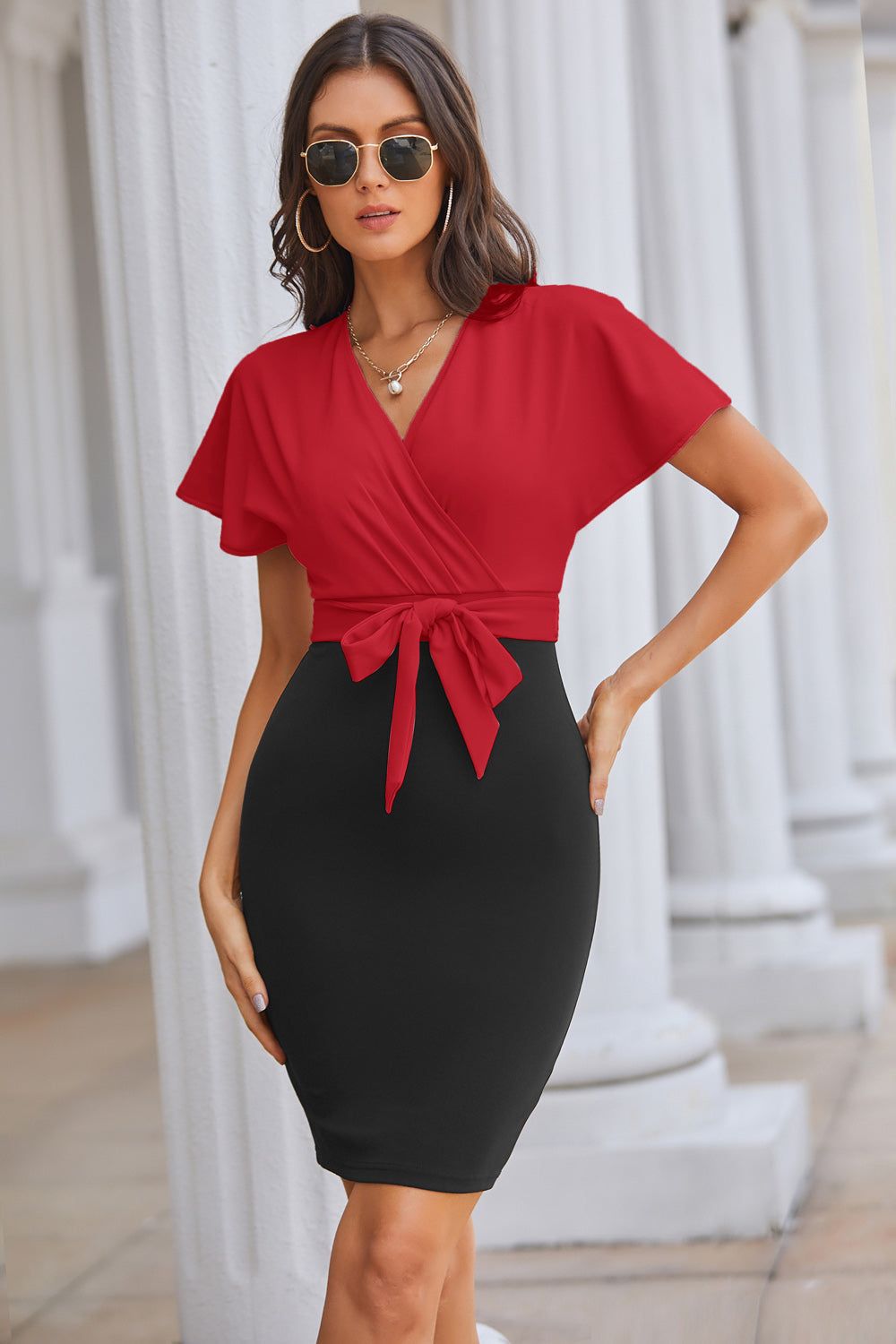 【$19.99 Flash Sale!】GRACE KARIN Short Sleeve With Belt Bodycon Dress sold by Grace Karin product image thumbnail 11