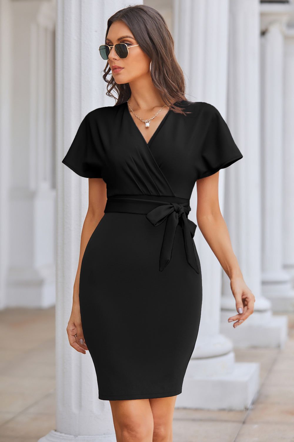 【$19.99 Flash Sale!】GRACE KARIN Short Sleeve With Belt Bodycon Dress sold by Grace Karin product image thumbnail 13