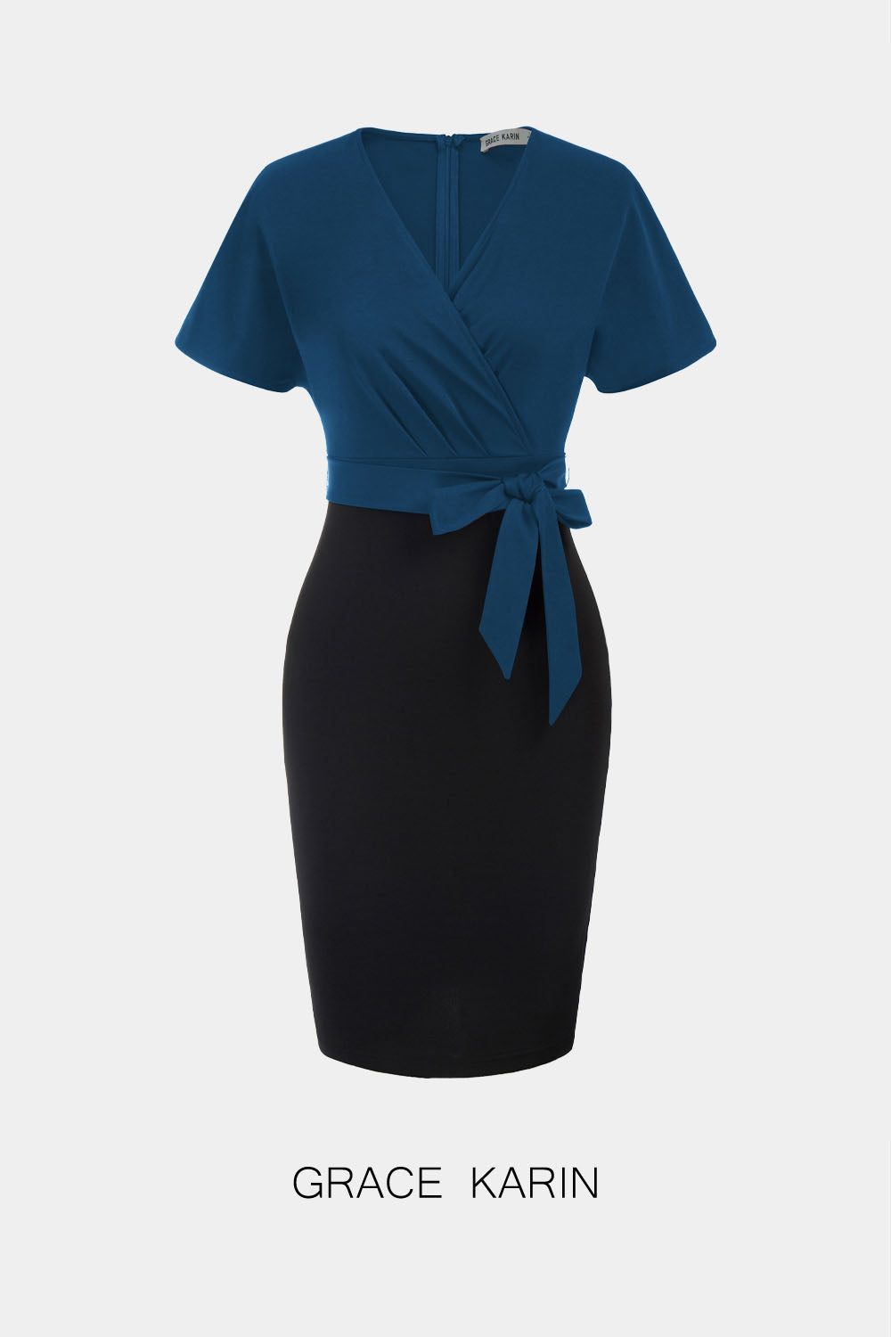 【$19.99 Flash Sale!】GRACE KARIN Short Sleeve With Belt Bodycon Dress sold by Grace Karin product image thumbnail 6