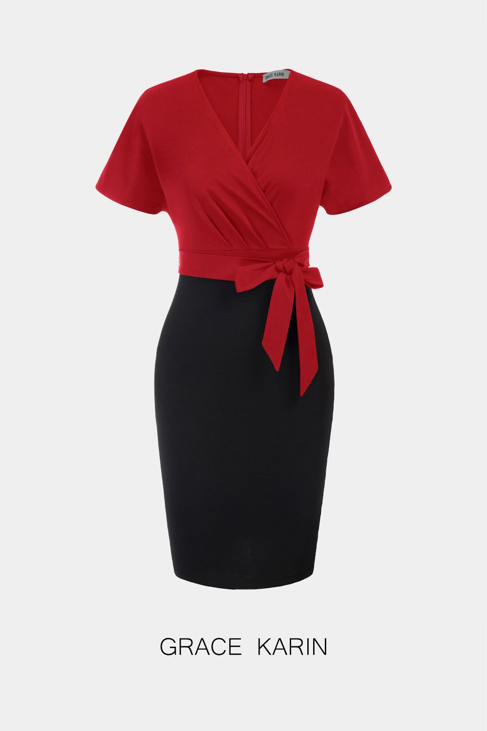 【$19.99 Flash Sale!】GRACE KARIN Short Sleeve With Belt Bodycon Dress sold by Grace Karin product image thumbnail 10