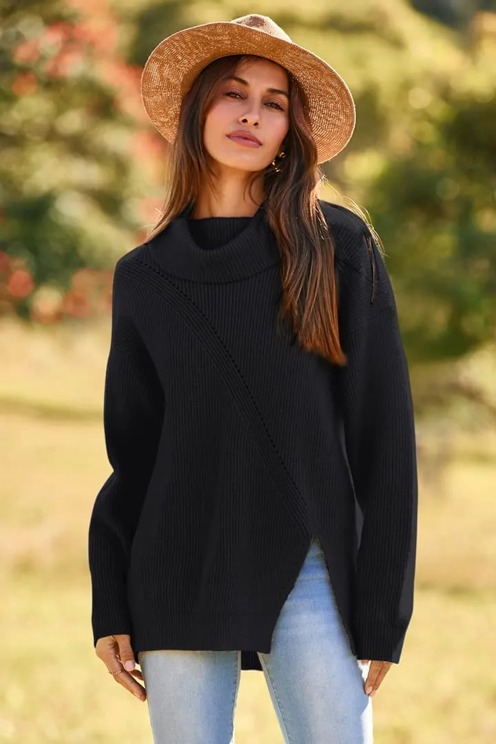 Casual Loose Knit Turtleneck Sweater Tops sold by Grace Karin product image thumbnail 5