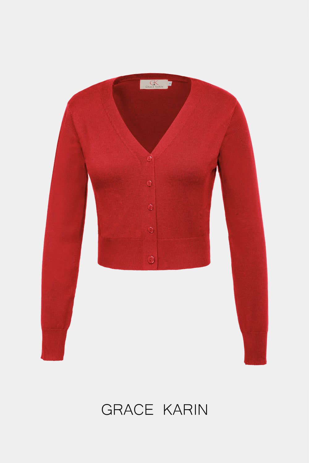 GRACE KARIN Point Sleeve Cropped Cotton Cardigan sold by Grace Karin product image thumbnail 4