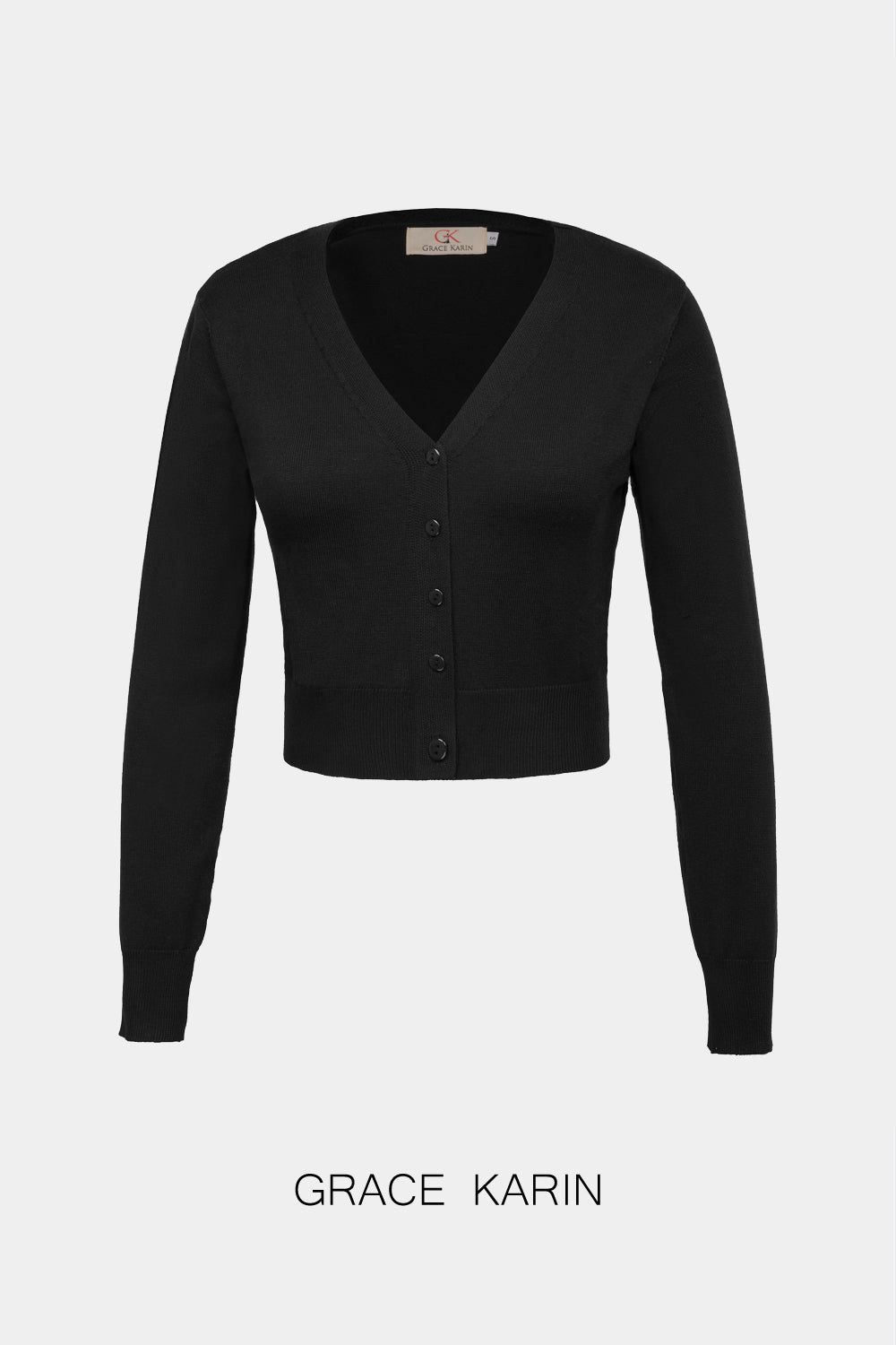 GRACE KARIN Point Sleeve Cropped Cotton Cardigan sold by Grace Karin product image thumbnail 3