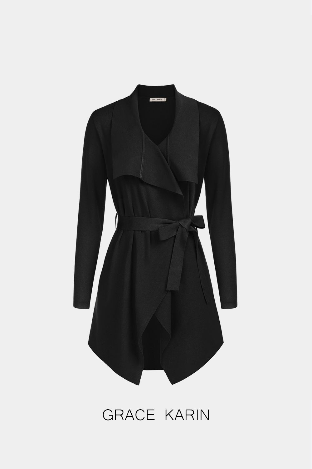 GRACE KARIN Mid-Thigh Length Cardigan Long Sleeve Irregular Lapel Sweater sold by Grace Karin product image thumbnail 13