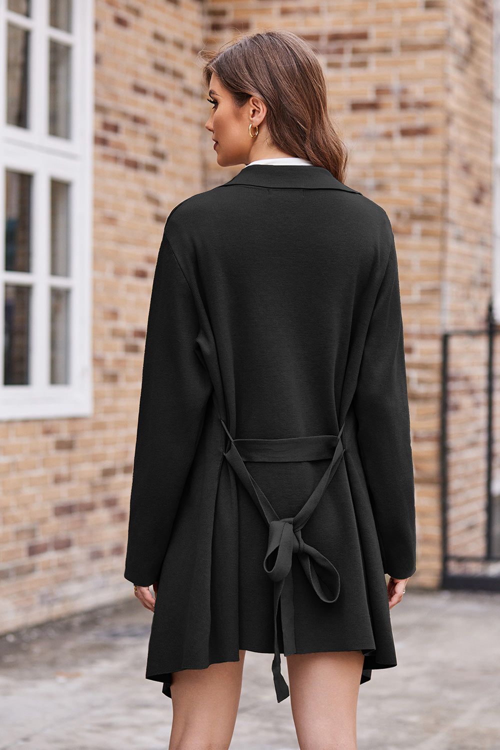 GRACE KARIN Mid-Thigh Length Cardigan Long Sleeve Irregular Lapel Sweater sold by Grace Karin product image thumbnail 10