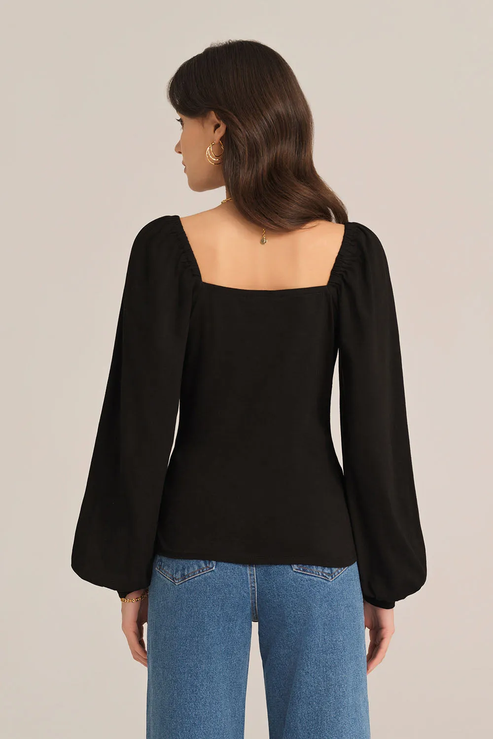 Lantern Sleeves V-Neck Stretchy Cotton Blouse sold by Grace Karin product image thumbnail 3