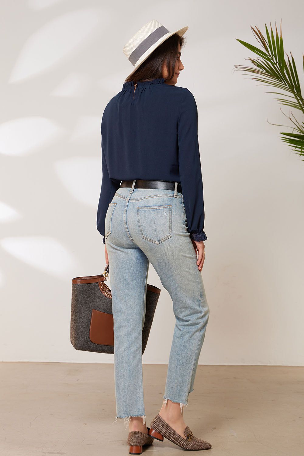 GRACE KARIN Chiffon Loose Fit Ruffled Crew Neck Blouse sold by Grace Karin product image thumbnail 4