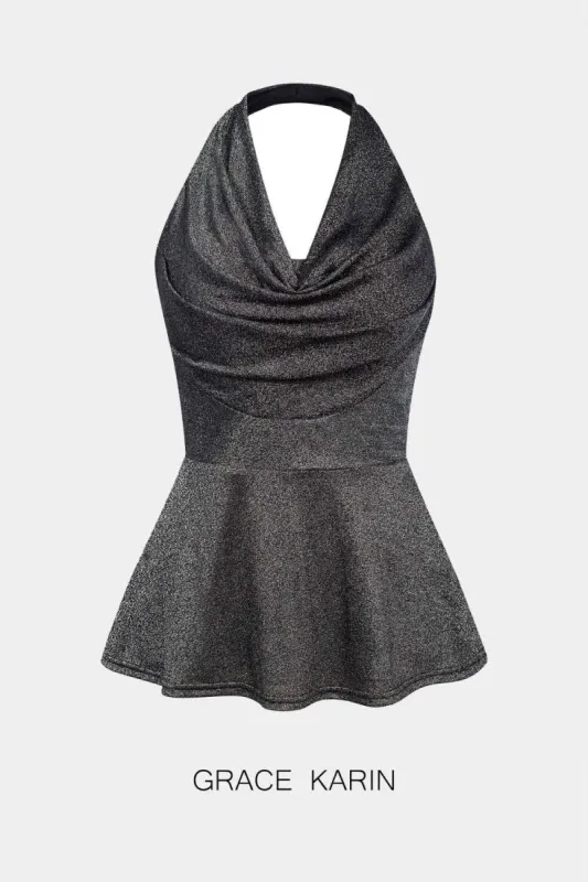 Women Halterneck Party Tops Backless Cowl Neck A-Line Tops sold by Grace Karin