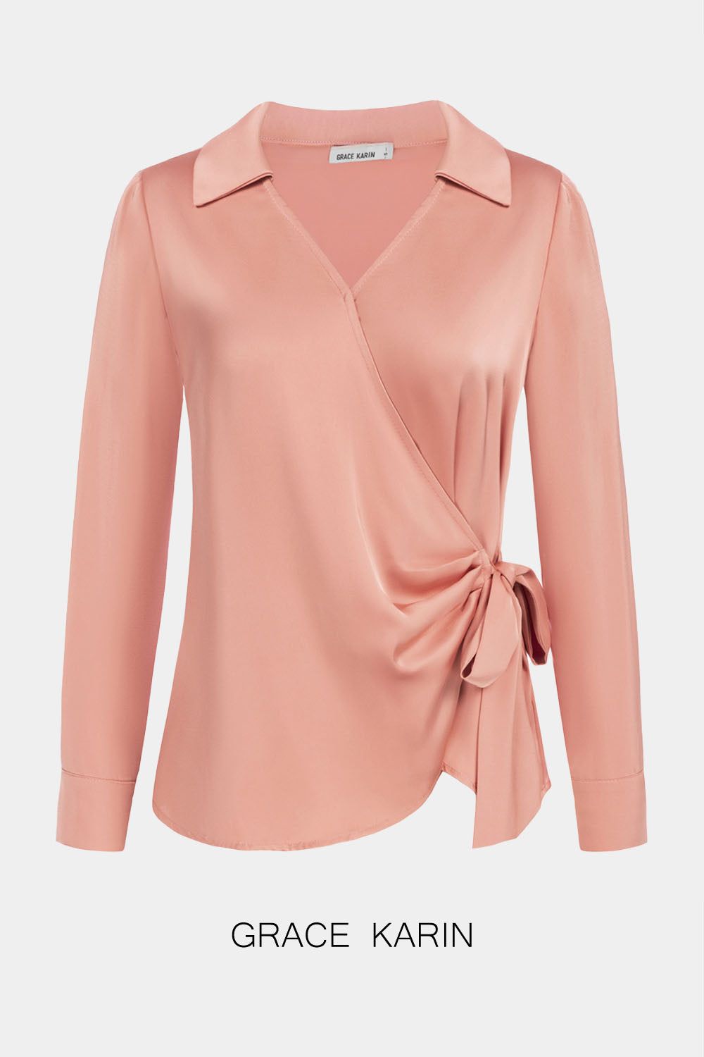 GRACE KARIN Surplice V-Neck Blouse Lapel Collar Pullover Tops sold by Grace Karin product image thumbnail 9