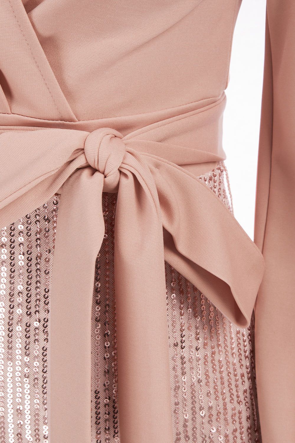 GK Women Sequin Patchwork Dress Long Sleeve V-Neck Defined Waist Bodycon Dress sold by Grace Karin product image thumbnail 7