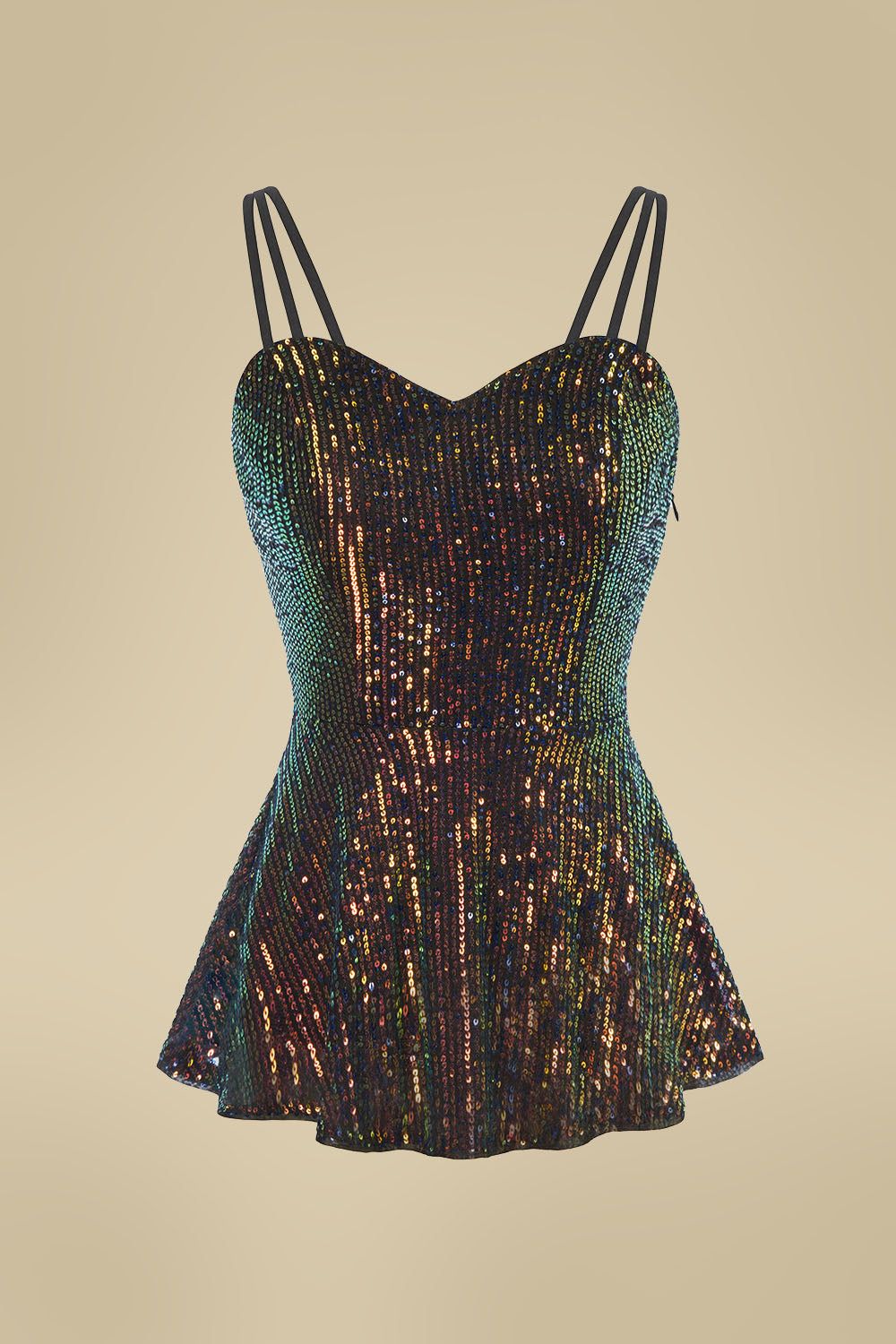 GRACE KARIN Triple Strap Sequined A-Line Cami Tops sold by Grace Karin product image thumbnail 4