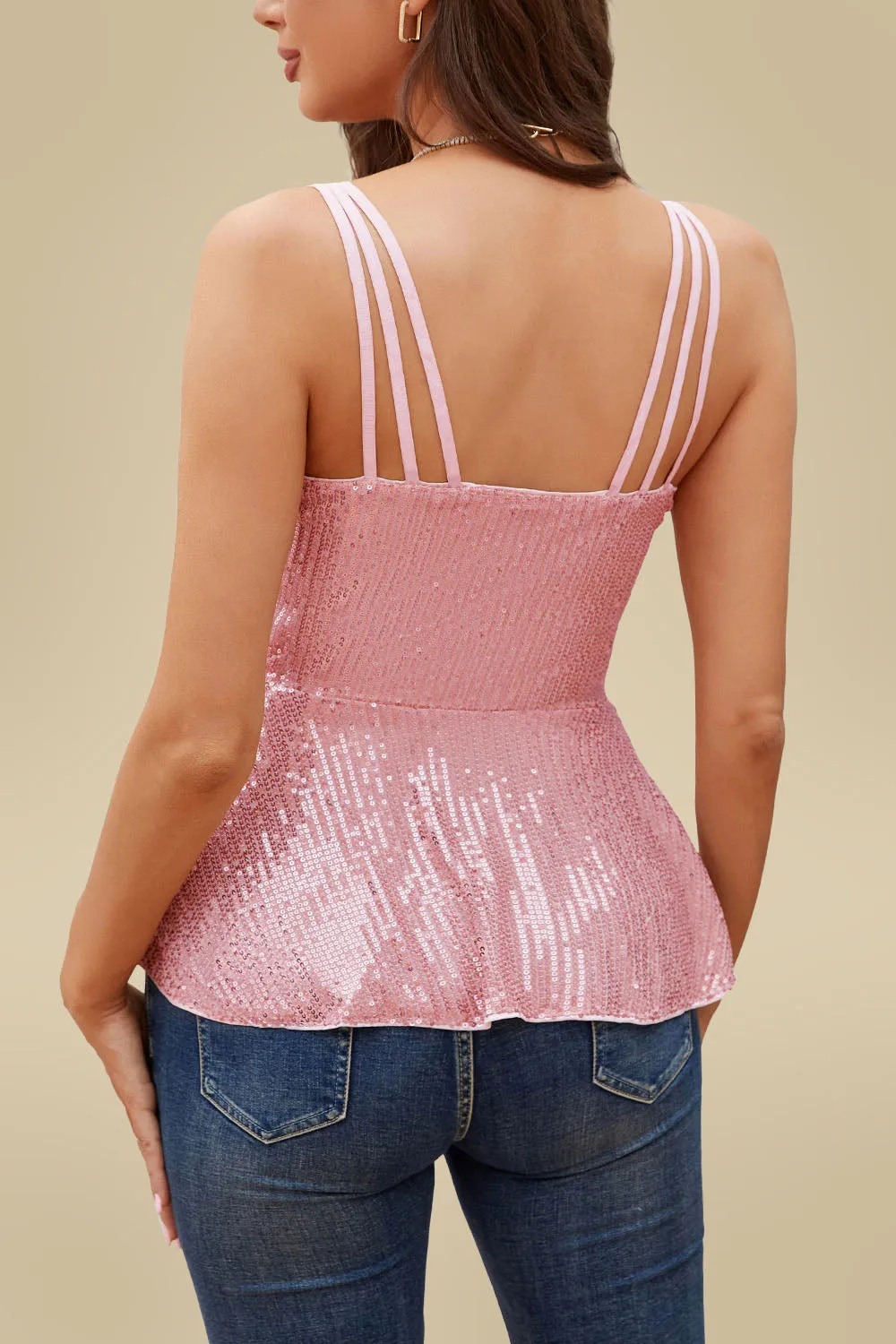 GRACE KARIN Triple Strap Sequined A-Line Cami Tops sold by Grace Karin product image thumbnail 3