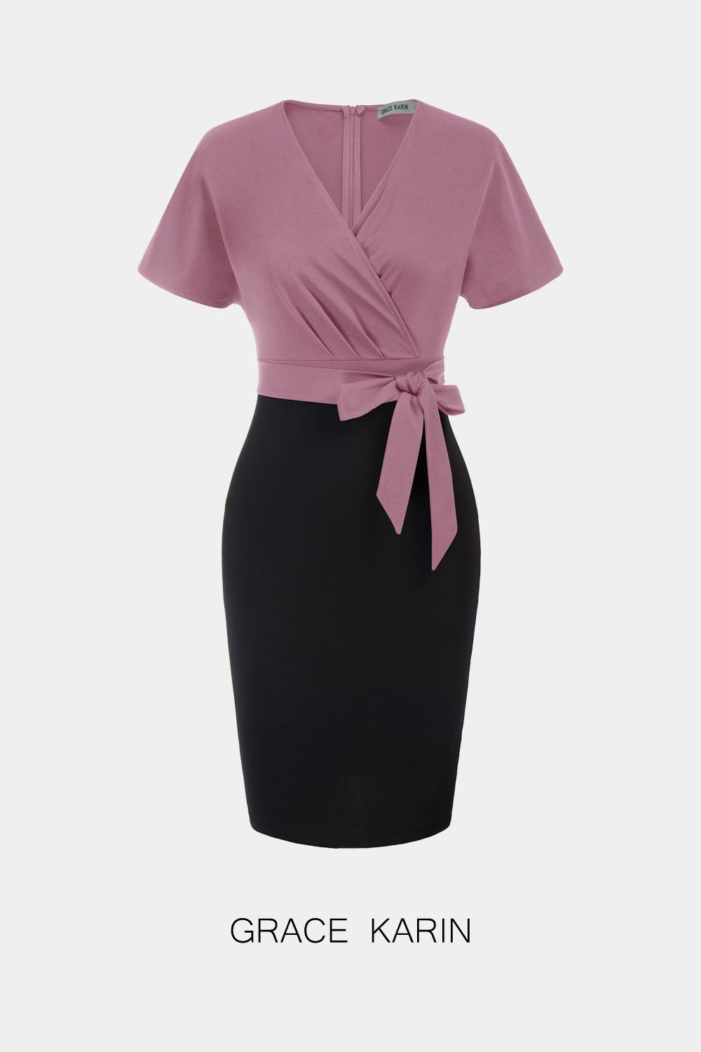 GRACE KARIN Short Sleeve With Belt Bodycon Dress sold by Grace Karin product image thumbnail 5